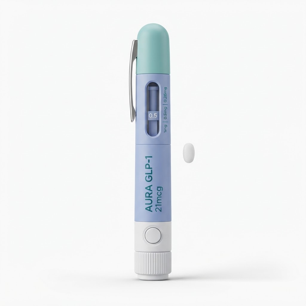 A GLP-1 injection pen, the type of medication Levli helps you track